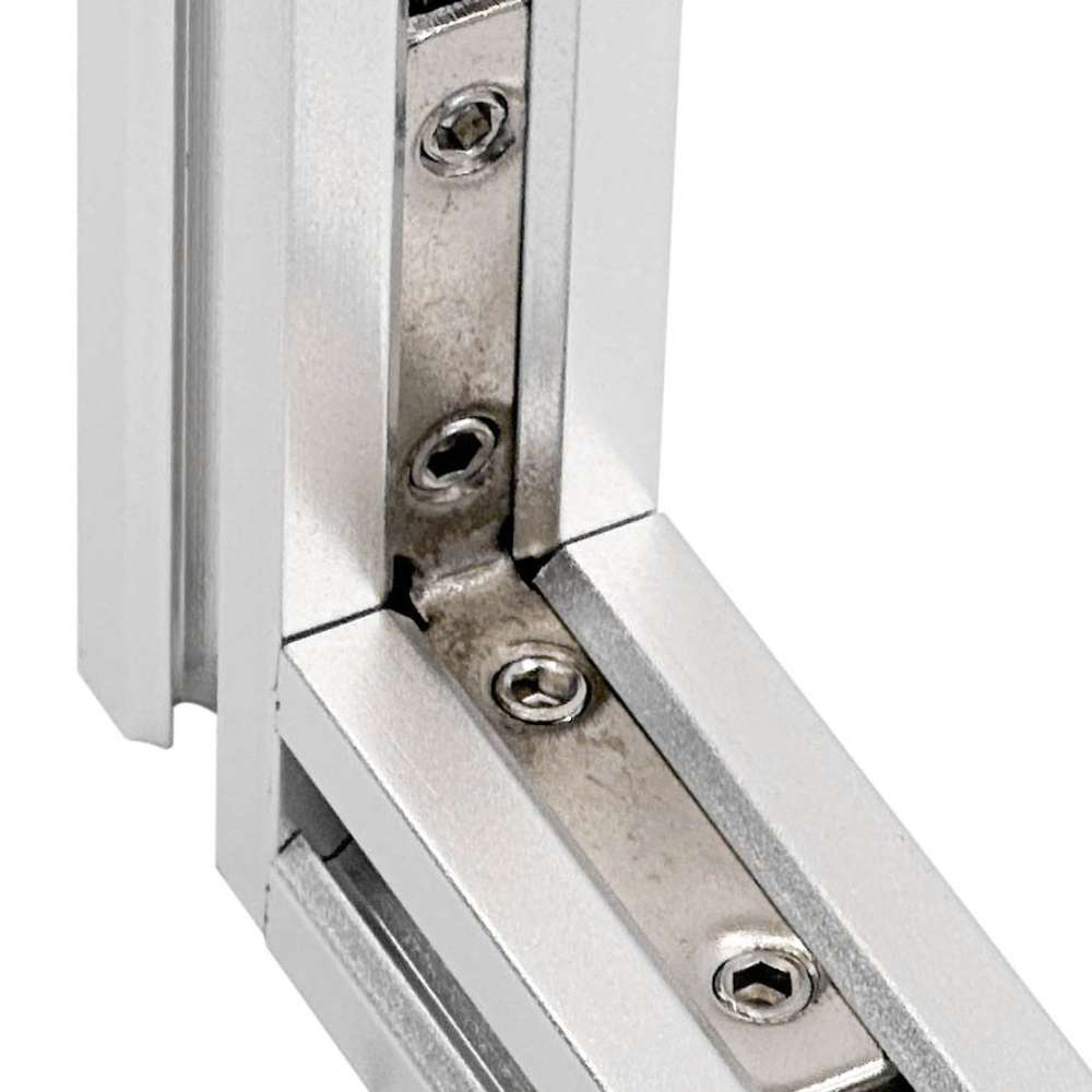 Inner Link Connector - Butt - With Fixings Joining Aluminium Extrusion
