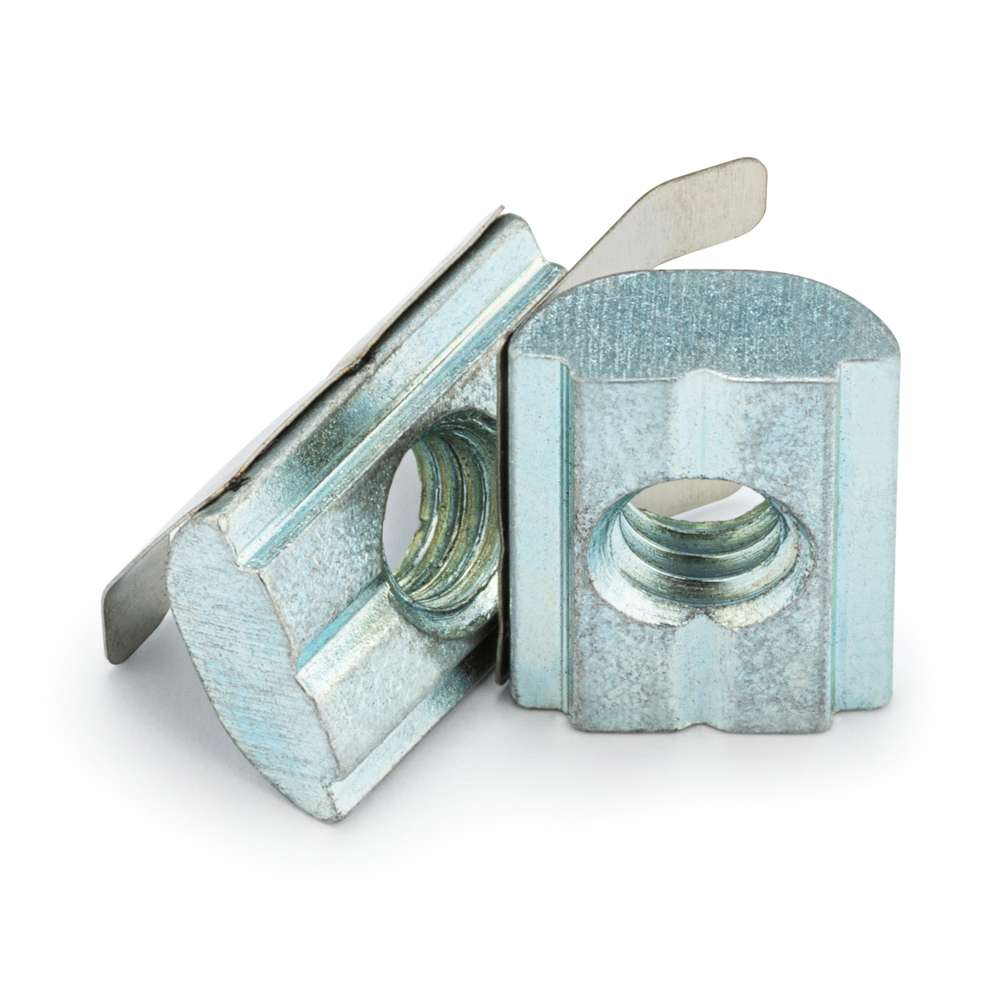1 x Spring Leaf Loaded Nut - T-Slot - 30 Series - M5