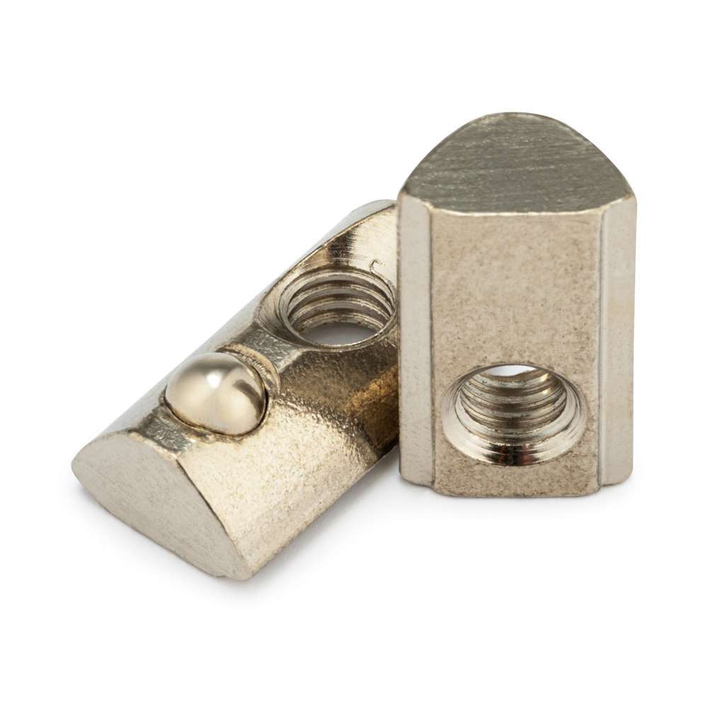 1 x Spring Ball Loaded Nut - T/V-Slot - 20 Series - M6
